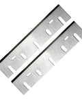 High Speed Steel Planer Blades Pair Sharp Replacement Knives For Woodworking Machine Workhorse Grade Set of two stainless steel blades.