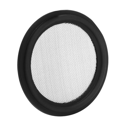 Front view of 1.5-inch sanitary tri-clamp gasket, EPDM with stainless bonded screen, 60 mesh