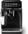 Fully Automatic Espresso Machine Featuring Intuitive Touch Display And Smooth LatteGo Milkmaker Creates Barista Level Drinks Fast Enough To Turn Your Daily Brew Into A Total Game Changer with milk frother and display.