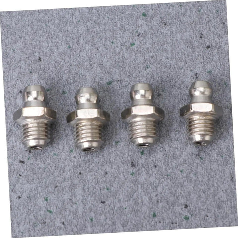 Pro Grade Grease Fittings Kit 45 Piece Assortment M8x1 Straight zerk fittings, steel construction on fabric surface.