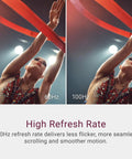 Comparison of a 60Hz vs 100Hz refresh rate demonstrating smoother motion on a 27 Inch Full HD Monitor With 100Hz Refresh For Ultra Smooth Motion.