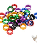 Open Aluminum Bird Leg Rings For Pigeons Parrots Doves And More Mixed Colors 50 Pack Lightweight Identification Tags Easy Open Design