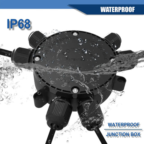 Waterproof Junction Box Cable Connector For 2 To 6 Way Wiring Indoor Outdoor Electrical Box 22-10 AWG 32A Compatible OD 4-9mm Cables Multi Channel Connector Block Pack Of 5 submerged in water