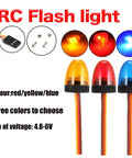 Rad Circular Ultra Bright LED Police Flash Light With Rotating Alarming Strobe, 5 Modes, Compact RC Model in red, yellow, blue
