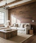 Top Shelf Rustic Walnut Brown Oxidizing Wood Stain For Aging And Weathering Furniture Boards With Rich Tannin Reactive Finish On Living Room Furniture.