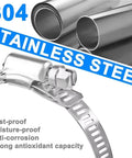 2 Set Heavy Duty Worm Gear Stainless Steel Hose Clamps Kit For Cars And Trucks Secure Mechanical Grip Rigid Core Construction Holds Firm Under Pressure No Slip Automotive Hoses And Pipes, 304 stainless steel worm gear clamp with hose