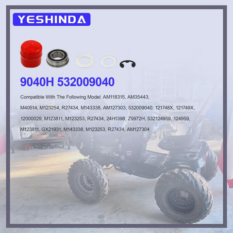 Beefed Up Front Wheel Bearing Conversion Kit For Lawn Tractors And Mowers Replaces 532009040 532124959 components displayed