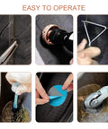 Tire Patch Kit With Patch Roller And Buffing Wheels 42mm And 55mm Six Piece Set Use Demonstration