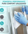 Person using Top Shelf 900 Pack Cleanroom Wipes Straight Up Lint Free Nonwoven Microfiber Disposable Cloth for cleaning.