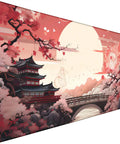 Large Extended Gaming Mouse Pad with Stitched Edges 31.5 by 15.7 Inches, Non Slip Rubber Base, Smooth Tracking Surface, Desk Protector, Sunset Design