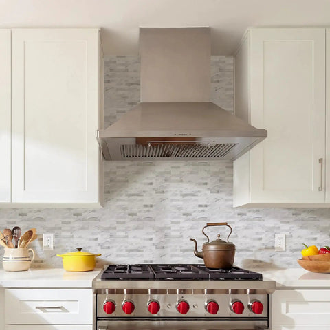 Peel And Stick Backsplash PVC Wall Tiles For Kitchen White Marble With Metal Silver Finish 10 Sheets Easy Install Strong Adhesive Removable