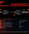CV Axle Shaft Assembly Front Right Passenger Side OEM Grade For Ford Fusion 2006 2012 Lincoln MKZ detailed specifications