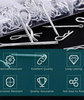 Zinc Plated Steel Cotter Pin Hair Pin R Clip Fastener Assortment Kit With Multiple Sizes shown with pins in a clear box