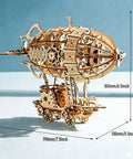 3D Wooden Airship Puzzle for Grown-Ups and Kids DIY Model Kit Brain Teaser with Laser Cut Plywood Craftsmanship display