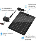 Image of 15W Solar Panel Kit With Built In Maintenance Pulse And MPPT Controller For 12V Lead Acid Batteries Waterproof Battery Maintainer