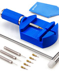 Pro Watch Link Removal Kit With Pin Remover Tools For Watch Band Adjustment And Bracelet Sizing Easy Watch Resizing Includes 5 Spare Pins 3 Pin Punches And Hammer For Quick Reliable Band Repair on display.