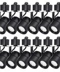 12 Pack LED Track Light Heads 7W H Type Dimmable Ceiling Spotlight 4000K Neutral White 36 Degree Beam Black Track Mounts
