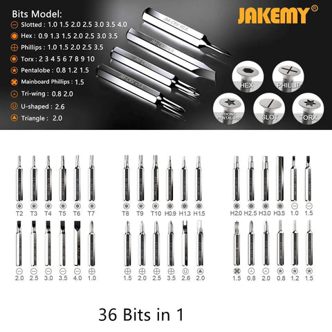Magnetic Precision Screwdriver Set With 36 Bit Types 43 In 1 Repair Kit Including Opening Tools Tweezers Extension Bar Pry Picks For Phones PC And Electronics Do It All For iPhone Android And More