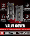 Valve Cover Set With Bolts Oil Cap Gaskets Spark Plug Tube Seals And PCV Valve For 3.5L V6 Nissan Altima Maxima Murano Quest Infiniti I35 2002 2009 Direct Fit Engine Replacement displayed with features like durable material and long service life.