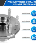 4WD Front Wheel Bearing And Hub Assembly With ABS For Chevy And GMC Trucks And SUVs Including Silverado Sierra Tahoe Suburban Yukon XL Escalade 6 Lug 1 Piece AWD Beefed Up Replacement Part, front view