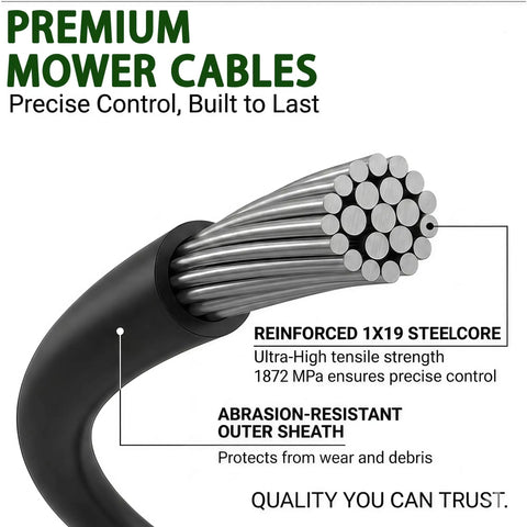 Drive Cable Replacement For Husqvarna Lawn Tractors And Mowers 61 Inch Cable 71 Inch Total Length Fits HD775HW HD800BBC HU700L HU725AWD HU725BBC 7022KR 7022R HD725E 581952101 431650 532431650 532431649 with steel core