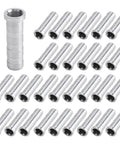 30 Pack Aluminum Arrow Inserts 0.244 Inch 6.20mm Replacements Base Inserts for Standard Arrows displayed