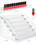 6 Tier Acrylic Nail Polish Organizer With No Fuss Easy Install Holds Up To 96 Bottles Space Saving Countertop Rack dimensions