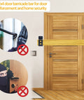 Two Pack 2x4 Door Barricade Brackets For Home, Barn, Shed, Garage And Gate Security Reinforcement installed on door