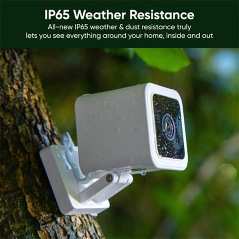 Color Night Vision Security Camera With Full Color Night Footage In Darkness Up To 25x Darker Than Ordinary Cameras Works With Android 7.0 And iOS 14.0 Phones Easy Setup Crisp Night Recordings mounted on tree with IP65 weather resistance