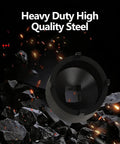 Close-up of Heavy Duty High Quality Steel from Garage Ready 13 Piece Axle Nut Socket Kit featuring grooved design.