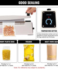 16 Inch Heavy Duty Manual Impulse Sealer With Extended 3mm Seal Strip sealing various bag types and control panel