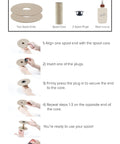 Step-by-step assembly guide for 3.5 Inch Cardboard Spool Kit Set Of 3 For Craft Rope Cord Thread Wire And Chain Perfect Stash.