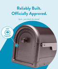 Rugged Post Mounted Mailbox In Rubbed Bronze Built To Last Heavy Duty Steel Construction Weatherproof Curbside Box USPS approved