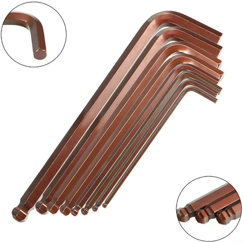 Top Notch Hex Key Wrench Set With Ball Head Ends Features Massive Range From Three To Fourteen Millimeters Perfect For Any Tough Bike, Car, Or Home Repair Job You Be Doing Without Breaking A Sweat Today. ball head hex keys, 3-14mm, alloy set, angled tips