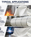 Fireproof Fiberglass Welding Cloth for pipes and equipment used as fire shield, heat barrier, and welding protector