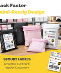 30 Pack Poly Mailers For Clothes With Label Pouch 8x12 10x14 12x16 Self Seal Packing Bags Tear And Water Resistant Opaque Privacy
