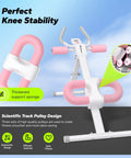 Your New Home Gym Essential With This Adjustable Ab Trainer Engineered For Rapid Belly Fat Burn And Rock Hard Core Gains Featuring Padded Knee Support Foldable Design In Bright Pink.