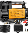 Trail Ready Portable Air Compressor Bad Boy 12 Volt Tire Inflator with digital gauge, air control valves, and accessories.
