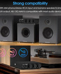 Beast 300W Per Channel Class D Stereo Amplifier with speakers, phono input, RCA, MM bass treble control, powered by TPA3255 chip.