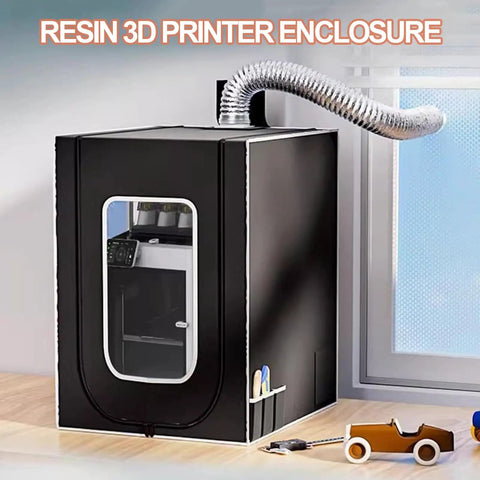 Resin 3D Printer Enclosure With Temperature Control, Odor Busting, LED Lighting, Adjustable Fan, Quiet Operation, Dust Shield