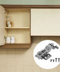 4 Pack Aluminum Frame Cabinet Hinges In Black Finish With Hydraulic Soft Close And Stainless Steel Silent Kitchen Door Hinges Concealed Hardware For Frameless Cabinets Upgrade