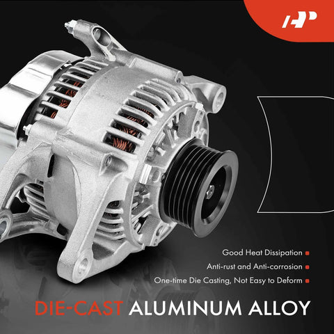 Alternator For Dodge And Jeep Fans, Fits Dakota Grand Cherokee Cherokee Wrangler TJ Comanche 1991-1998, 90 Amp 12V CW With 6 Groove Pulley