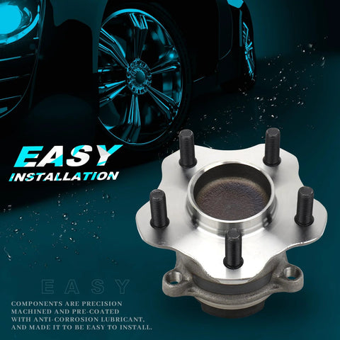 Rear Wheel Bearing And Hub Assembly For Nissan Rogue And Rogue Select With ABS, 5-Lug, close-up view