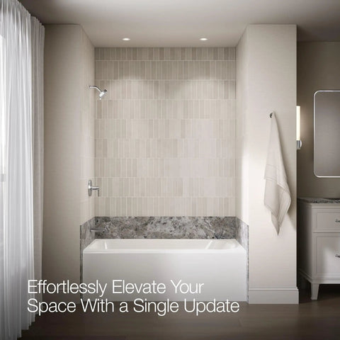 Bathroom with tub and matte black Pitch Rite-Temp Bath And Shower Trim Set Without Showerhead in modern interior
