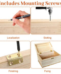 Five Pack Mini Brass Jewelry Box Hinges Set Gold Folding 1 Inch Hinge with Mounting Screws for Wooden Boxes