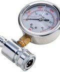 Pro Grade Beefy Pressure Washer Gauge 6000 PSI With Three Eighths Inch Quick Connect For Power Washers, Dual Dial Readout, Easy To Read