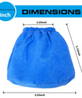3 Pack VRC2 Cloth Filters For Vacmaster 1.5 To 3.2 Gallon Wet Dry Vacuums, Also Fits Armor All, dimensions labeled on filter.