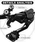 10 Speed Rear Derailleur Direct Mount With SGS Long Cage For Mountain Bikes RD M6000 SGS, detailed view of components