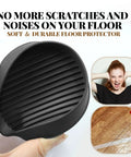 Four Pack Three Inch Round Rubber Furniture Caster Cups Delivering Real Floor Defense With Scratch Safe Cushioning and Dead Stop Grip.