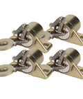 4 Pack Vintage Zinc Alloy Magnetic Cabinet Door Catches For Kitchen Wardrobe Closet Heavy Duty Hold in gold finish with screws visible